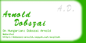 arnold dobszai business card